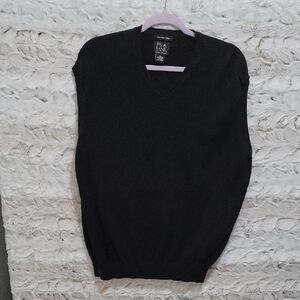 Jos. A. Bank Signature Collection Vest, Mens XL Black 100% Pima Cotton, Classic